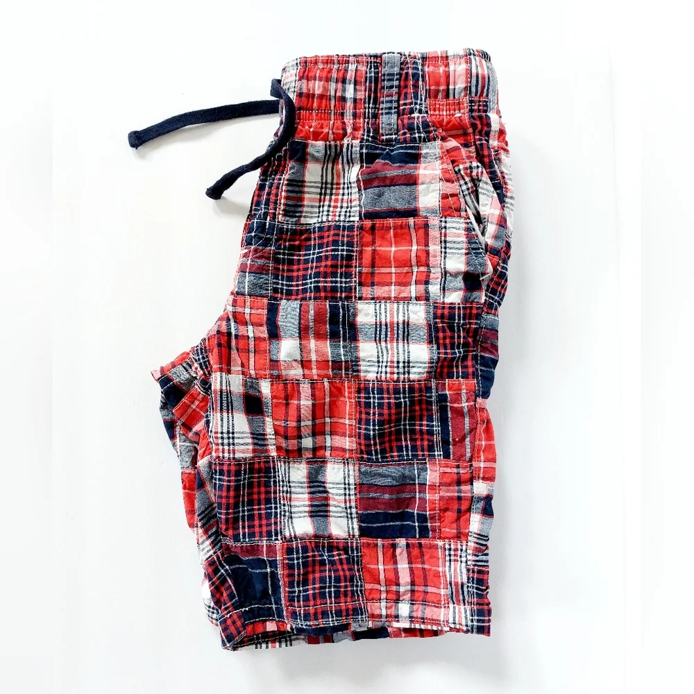 Plaid Patchwork Shorts Gymboree size 10 Red White and Blue Patriotic 4th of July